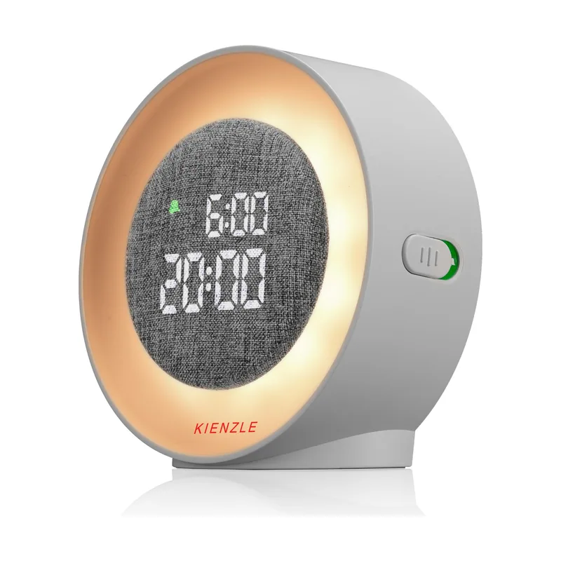 Kienzle Despertador de Luz Redondo con Luz Nocturna y Brillo Automático