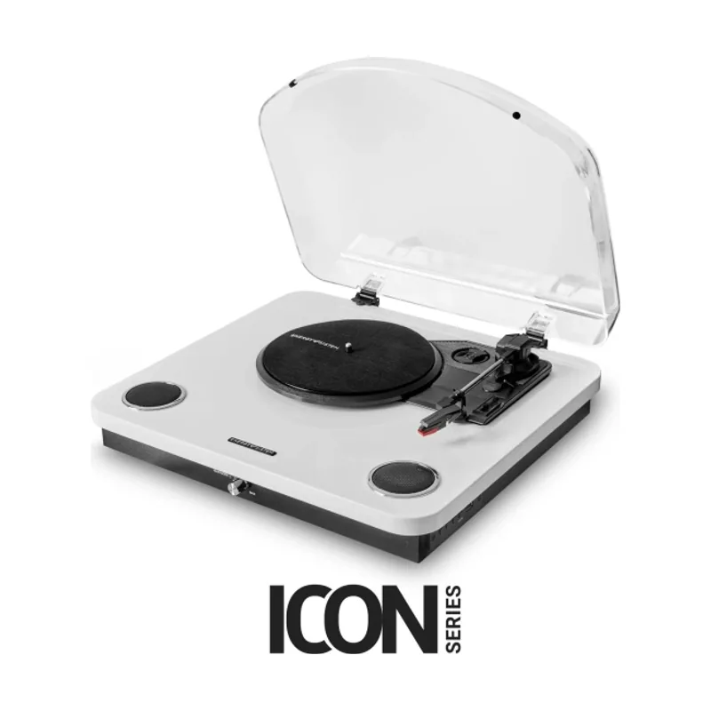 Whitespin Tocadiscos Vinilo Bluetooth con Altavoces Integrados para Escuchar Musica 10W out USB para Digitalizar Vinilos RCA 33/45/78 RPM Auto-Stop Gira Discos Traccion por Correa