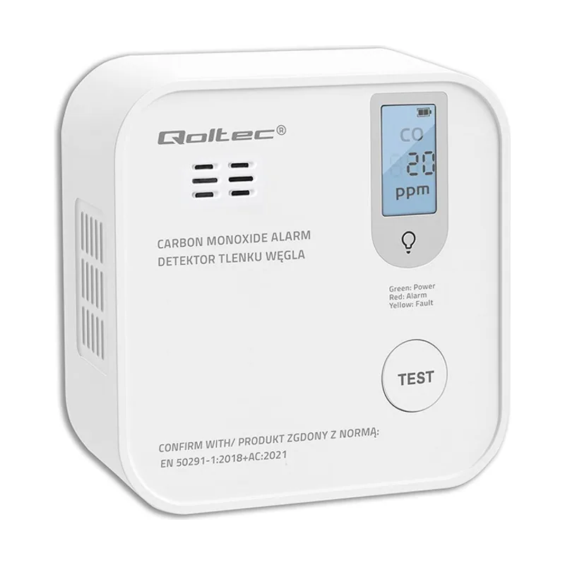 Qoltec 52577 sensor inalámbrico de monóxido de carbono co con batería