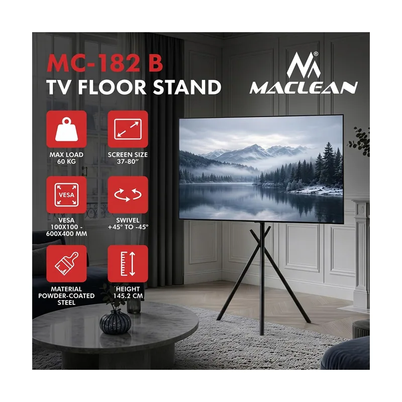 Maclean Soporte de Suelo para TV 37-80 Pulgadas