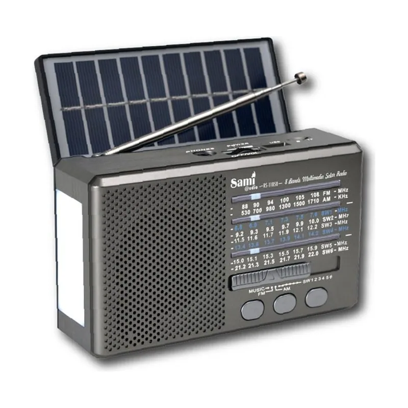 Radio multimedia 8 bandas bat/solar/pila c/li