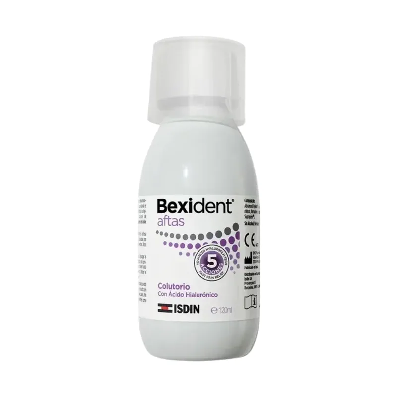 ISDIN Bexident Aftas Colutorio Con Ácido Hialurónico 120 Ml