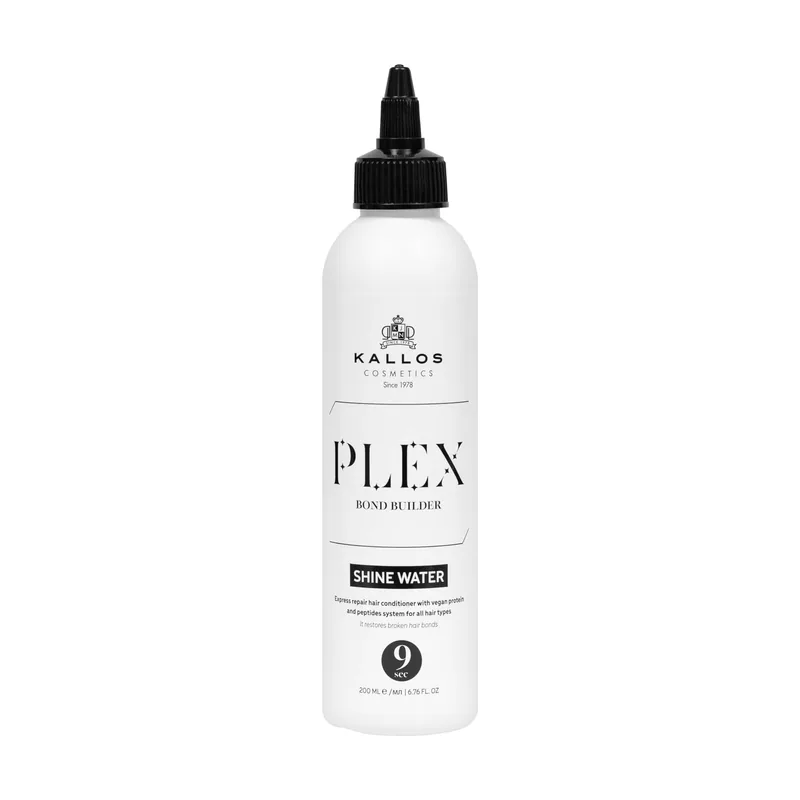 Kallos cosmetics Kallos Plex Bond Builder Shine Water Express Acondicionador con complejo de proteínas vegetales y péptidos 200 ml