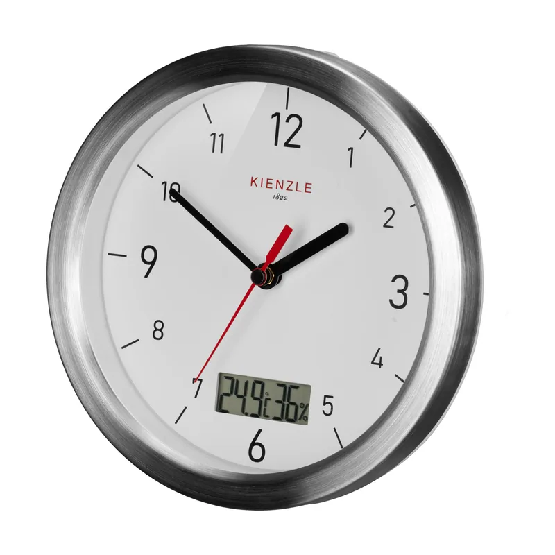 Kienzle Reloj de baño DCF Impermeable con Termo higrómetro de 17 cm