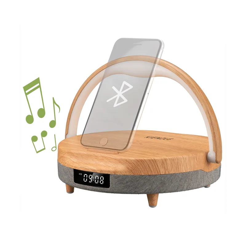 Despertador LED con Altavoz Bluetooth 5.0 y Carga de 10 W