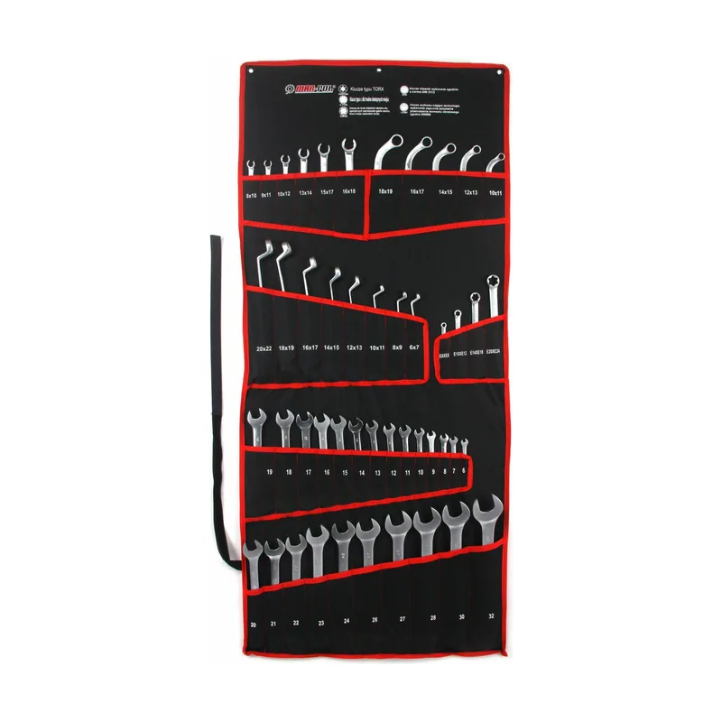 Mar-pol Marpol Juego de 47 llaves combinadas fijas y estrella 12 puntos de 6-32 mm kit llave Torx y poligonales