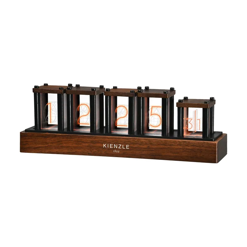 Reloj de Escritorio LED RGB con 1600 Colores y Madera