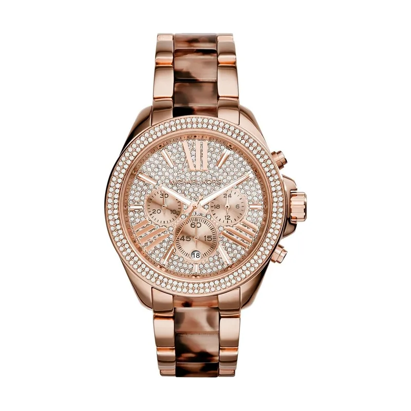 Michael Kors Mujer 42mm Cronógrafo Fecha Mineral Cristal Reloj MK6159