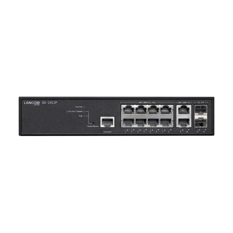 R&slancom GS-2412P Gestionado L2+ Gigabit Ethernet 10/100/1000 Energía sobre Ethernet PoE