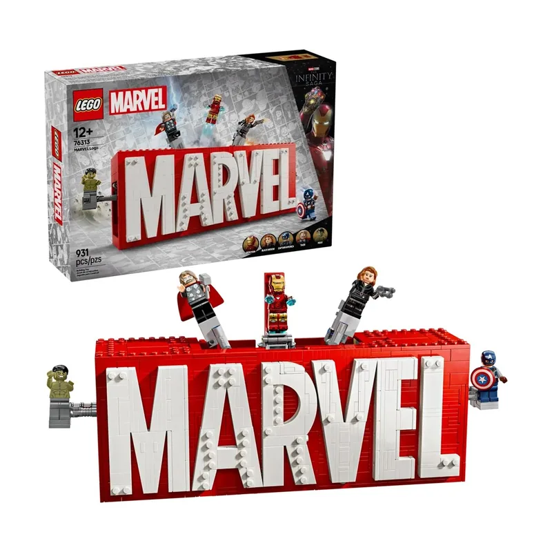 Lego Marvel Logotipo Marvel y Minifiguras 76313