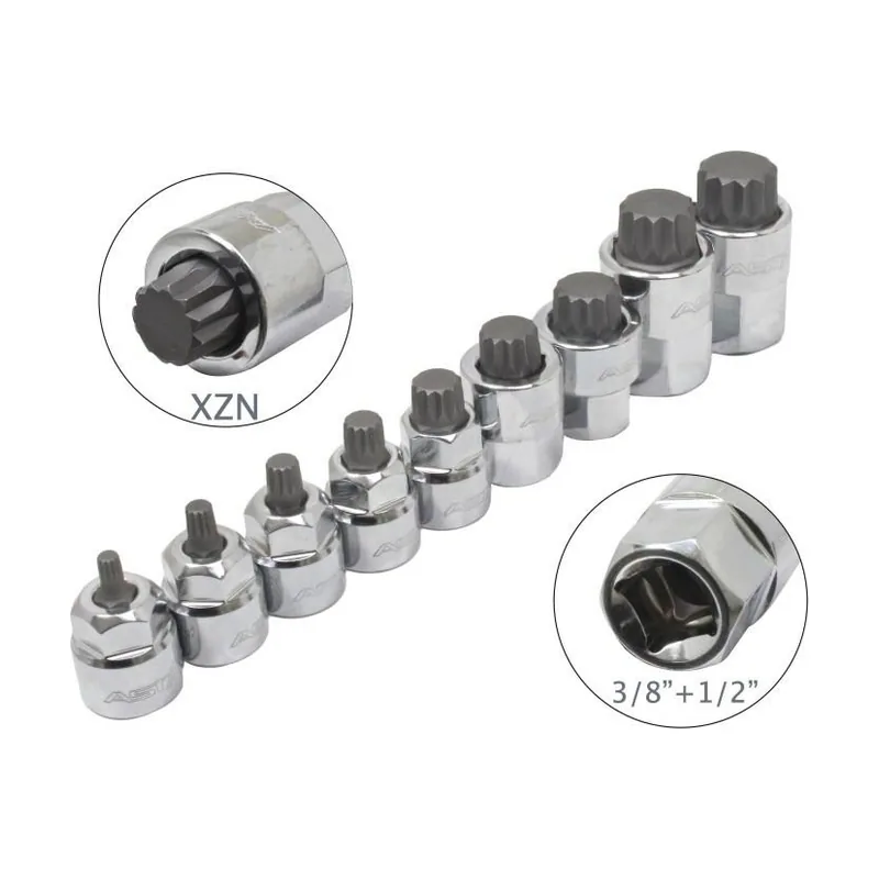 Asta Juego de casquillos de bajo perfil XZN 3/8"