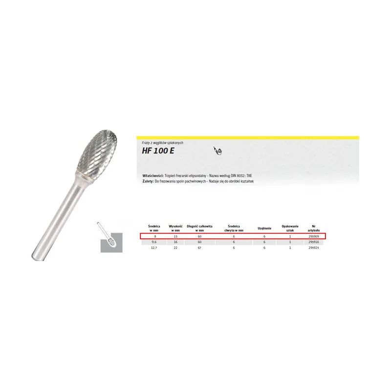 Klingspor 295909 Fresas de Metal Duro