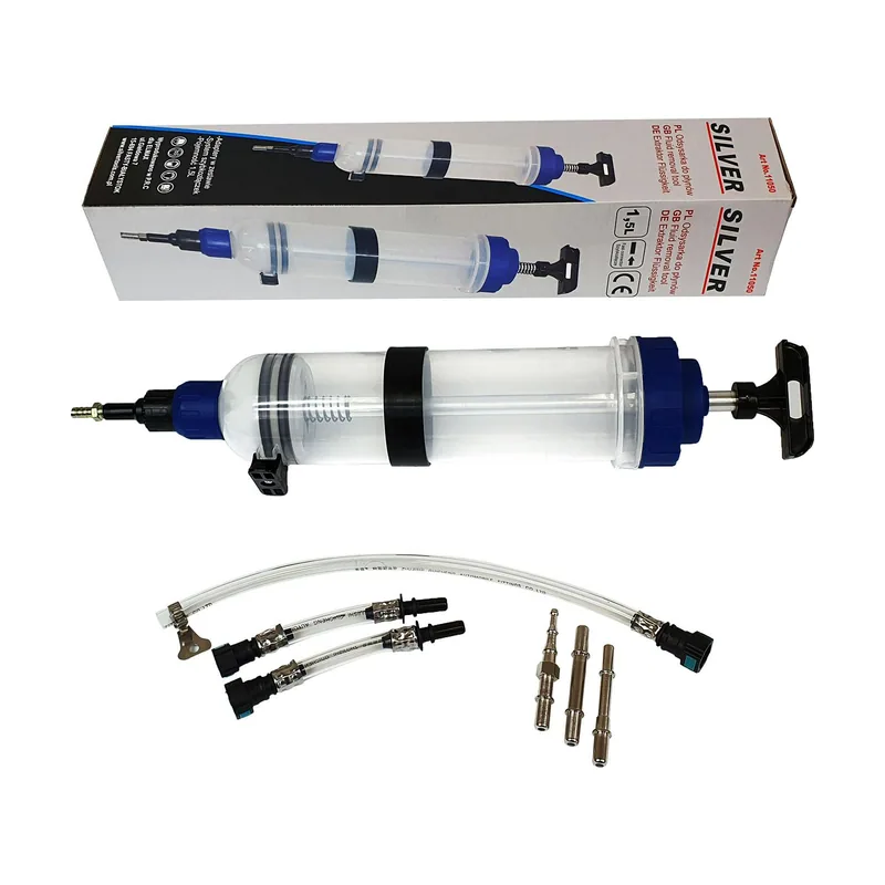 Extractor de aceite profesional 1500ml con accesorios completos. Cambios de aceite rápidos