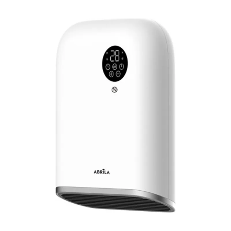 Abrila Termoventilador pared baño andorra 2000w blanco/negro 3funciones display c/remoto ip24 32,5x25x11,3 cm