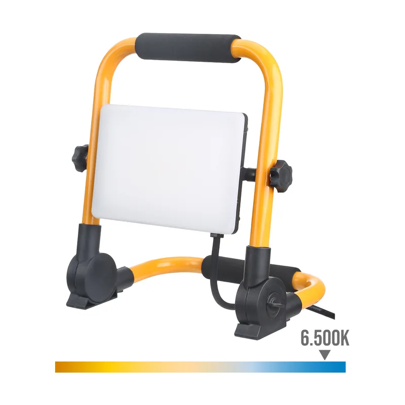 EDM Foco proyector LED de Trabajo con pie y Cable 5400lm IP54 26x17,5x28,3cm