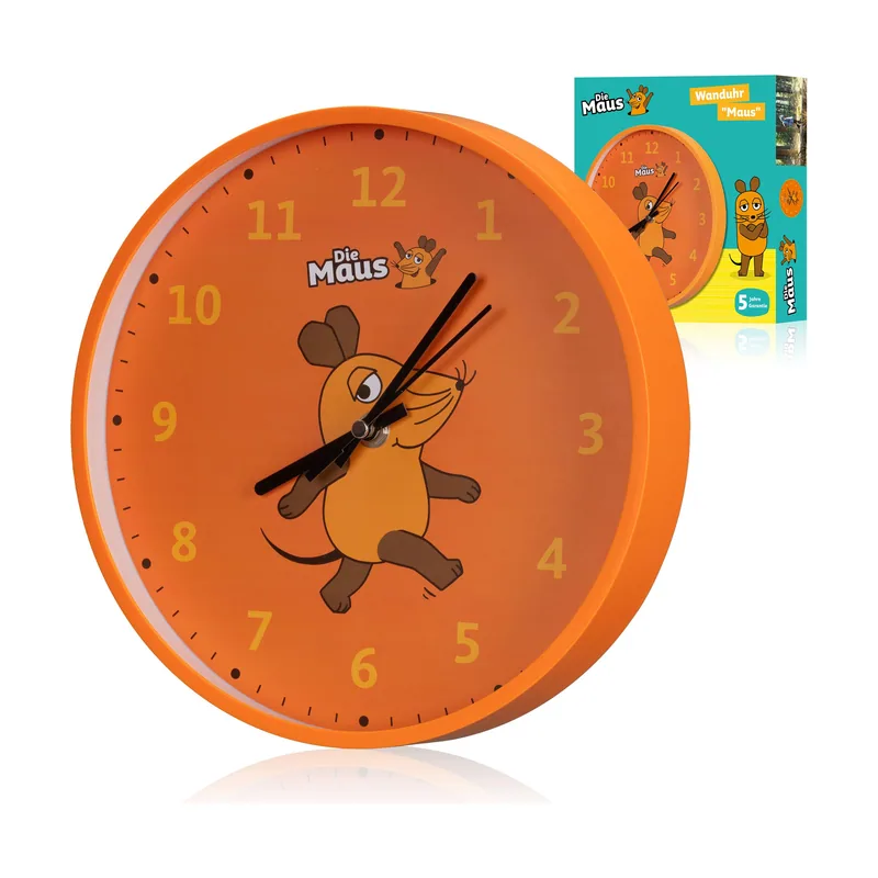 Bresser Reloj de pared para niños con diseño colorido y movimiento silencioso