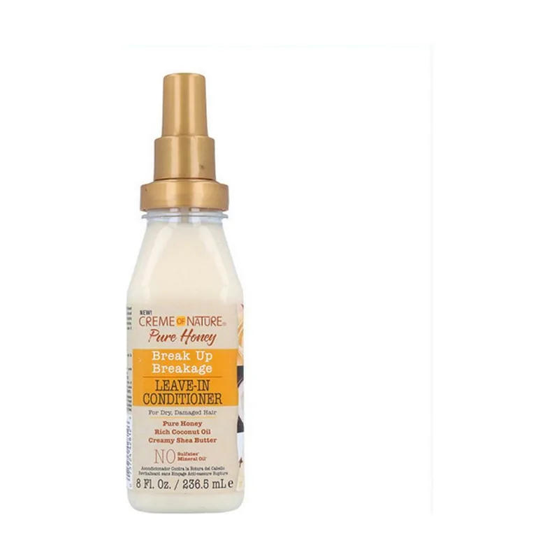 Creme of Nature - Pure Honey Anti Rotura, Acondicionador con Miel Pura, Hidratación Intensiva, Ayuda a Desenredar y Protege contra Roturas, Sin Aclarado, para Todo Tipo de Cabello - 237 ml