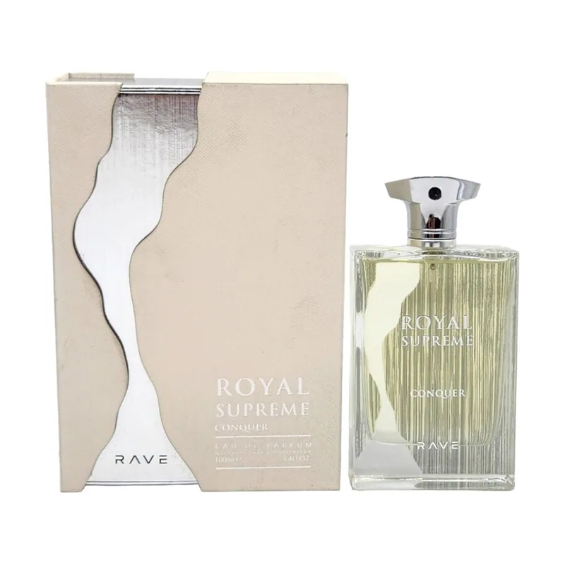 Lattafa Rave Royal Supreme Conquer Eau para uso profesional para mejorar el rendimiento en cada uso con medida o especificación 100M