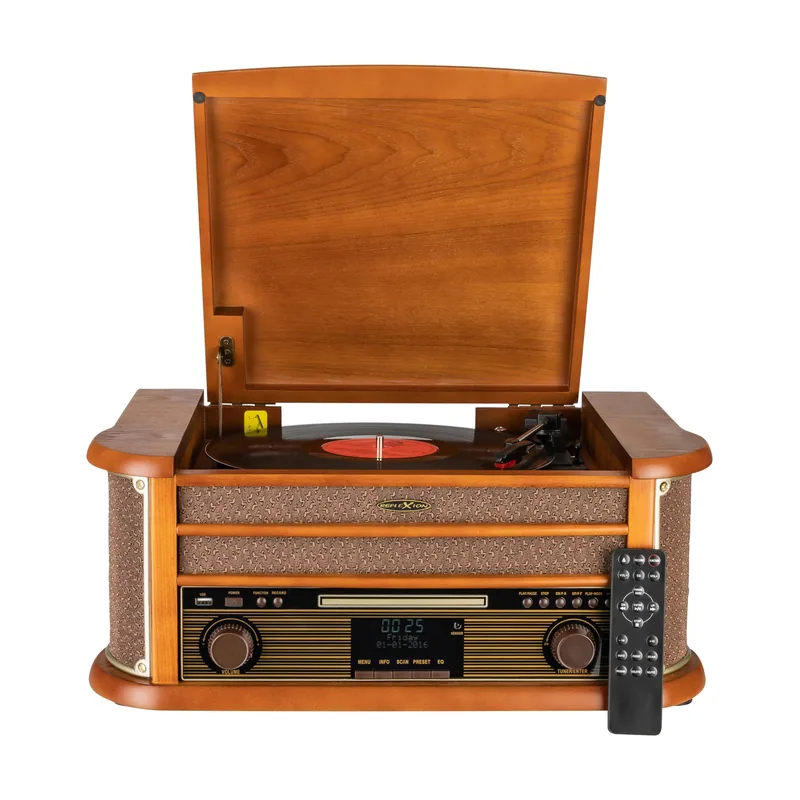 Reflexion Ultramedia Gmbh & Co. Handels Hif2002dab RetrO-Hifi Anlage PlatteN-/kassetenspieler,bt,cd/mp3,dab+ 1