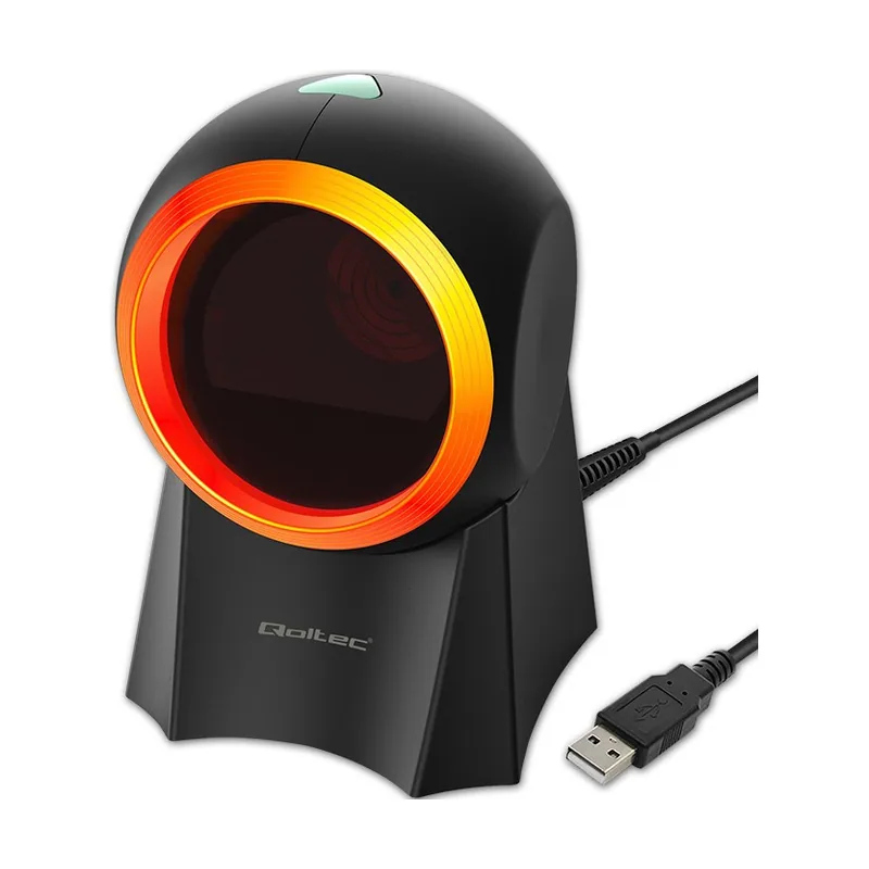 Qoltec 50857 Wired Desktop Barcode Scanner 1D