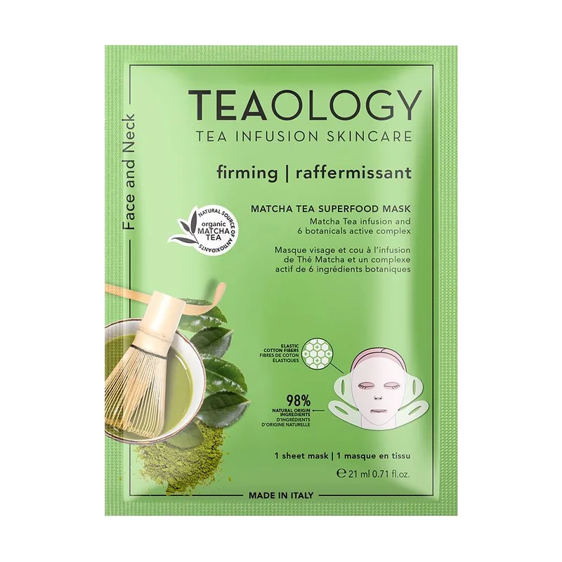 Teaology FACE AND NECK matcha tea superfood mask 21 ml