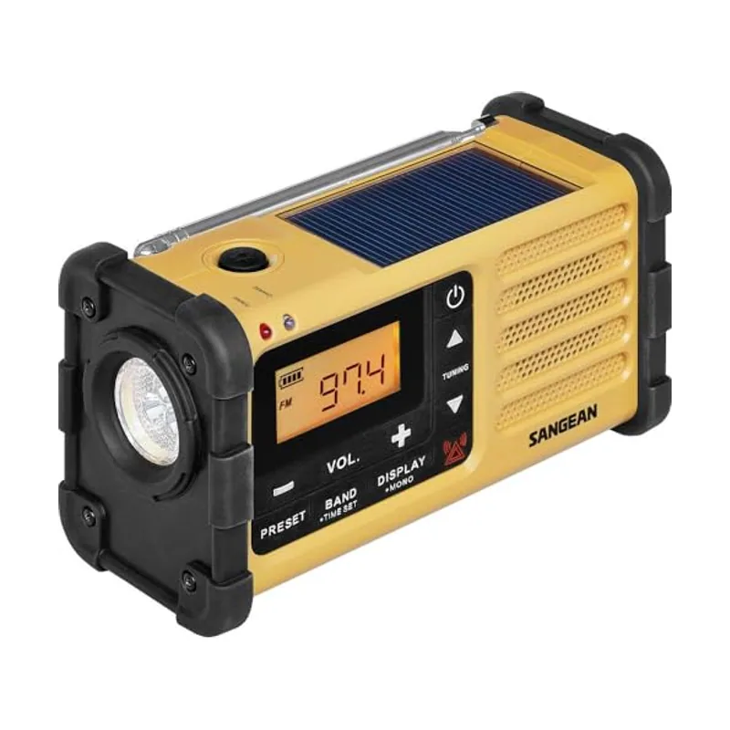 Sangean MMR-88 Notfall-Outdoorradio FM/AM Solarpanel Handkurbel LED-Taschenlampe