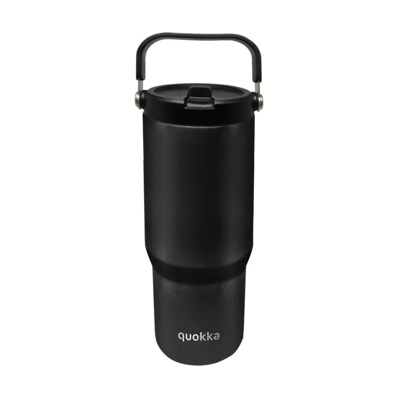 Quokka vaso cool termo acero inoxidable con asa core black 860 ml