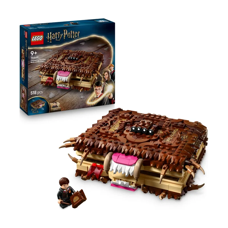 Lego Harry Potter Monstruoso Libro de los Monstruos Mordedor con Función de Carga Manual para Abrir y Cerrar la Boca