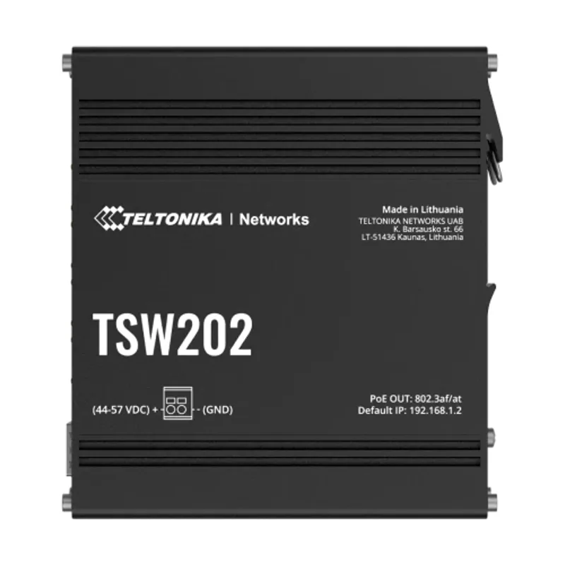 TSW202 Gestionado L2 Gigabit Ethernet 10/100/1000 Energía sobre Ethernet PoE Aluminio