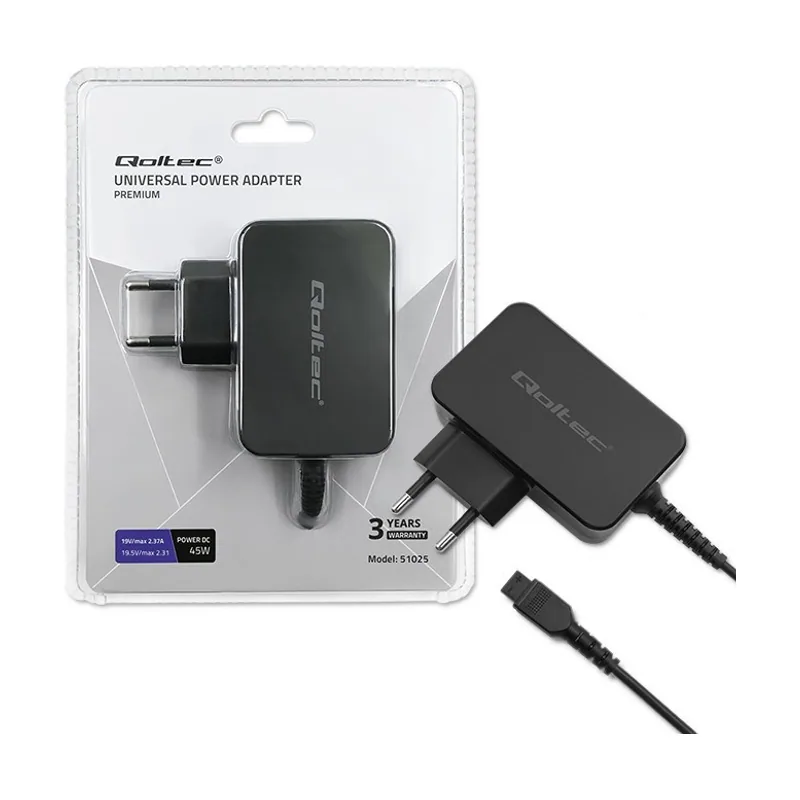 Qoltec 51025 adaptador e inversor de corriente Interior