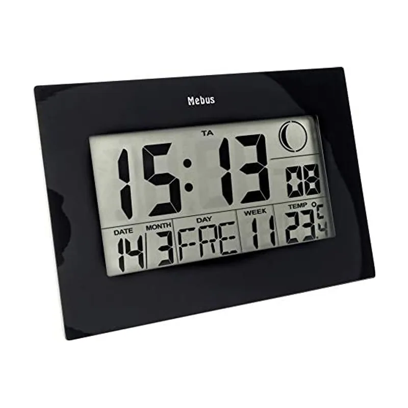 Mebus Funkwanduhr Funk-Tisch-Uhr