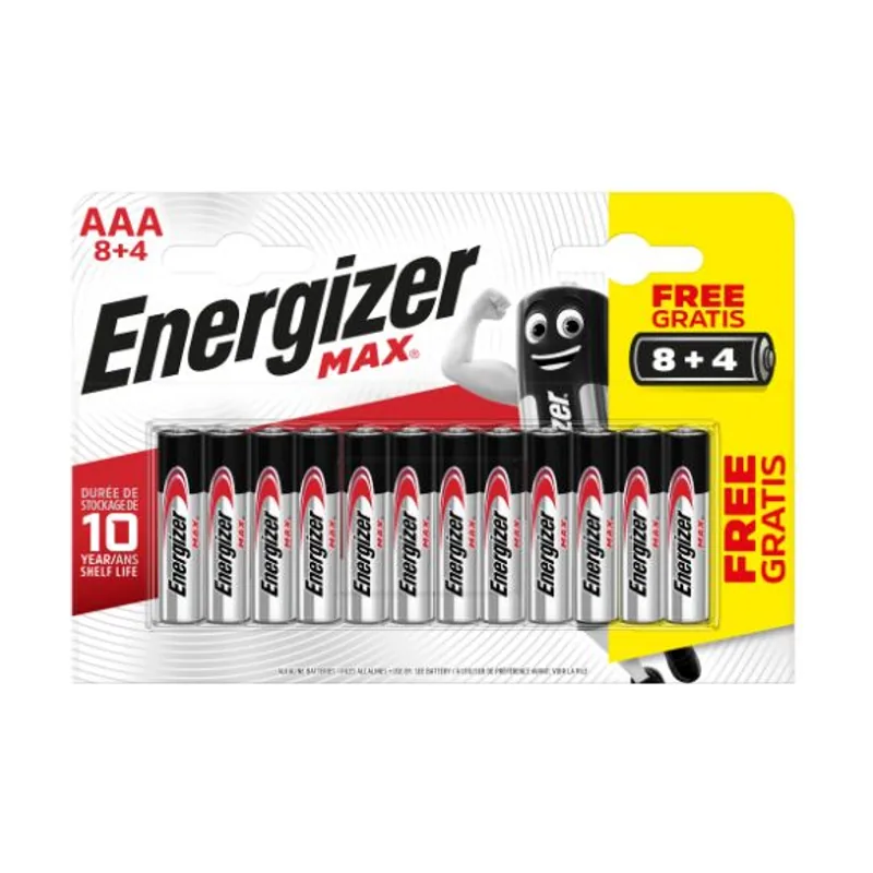 Energizer MAX Pack de 8+4 pilas AAA