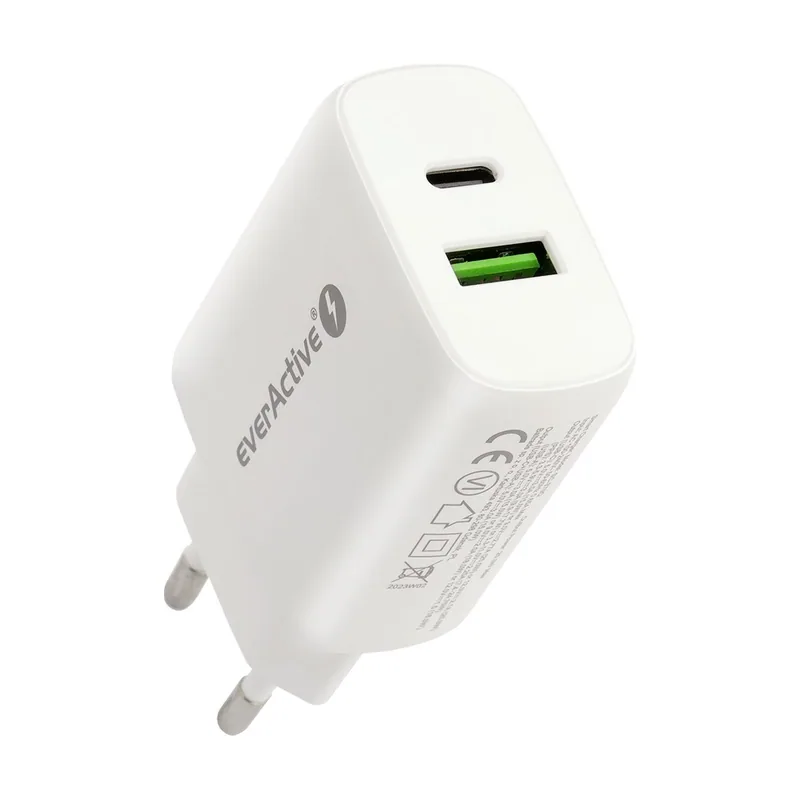 Everactive Cargador de red sc-370q con usb qc3.0 y usb-c pd pps