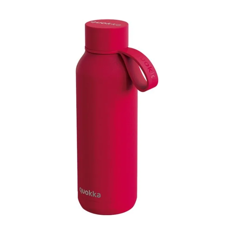 Botella termo 510ml acero inox con colgador cherry