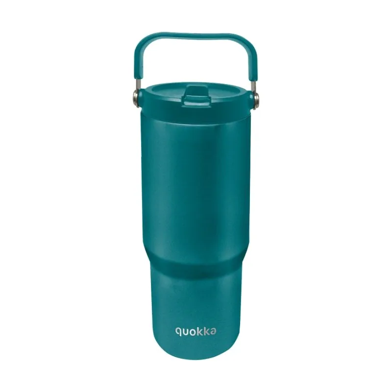 Quokka vaso cool termo acero inoxidable con asa core midnight green 860 ml