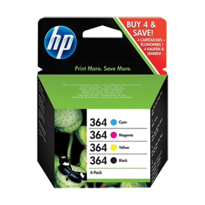 HP 364 4-pack Black/Cyan/Magenta/Yellow Ink Cartridges cartucho de tinta 4 pieza s
