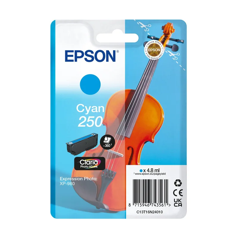 Epson 250 Violin Claria Photo HD cartucho de tinta 1 pieza s