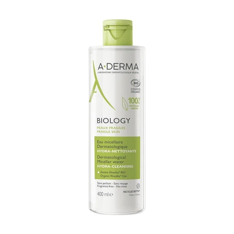 A-derma BIOLOGY agua micelar dermatológica 400 ml