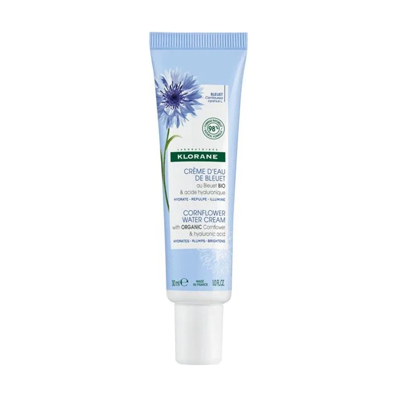 Klorane ACIANO BIO & ÁCIDO HIALURÓNICO gel-crema rostro y ojos 30 ml