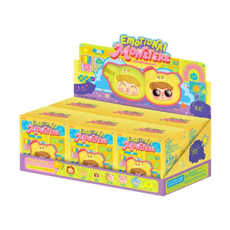 Jotoys Qkid emotional hairy monsters series blind box bolsa para auriculares 8 cm display 6