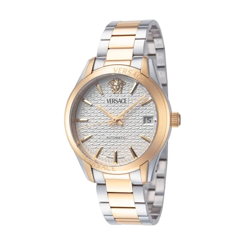 Versace VESCA0424 correa Oro amarillo Gris plata Dial Metal
