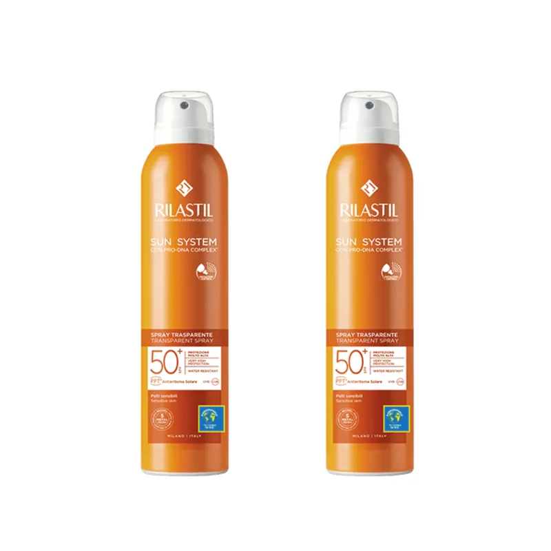 Rilastil Protector Solar SUN System 50+ Spray Transparente Pack 2 x 200 ml