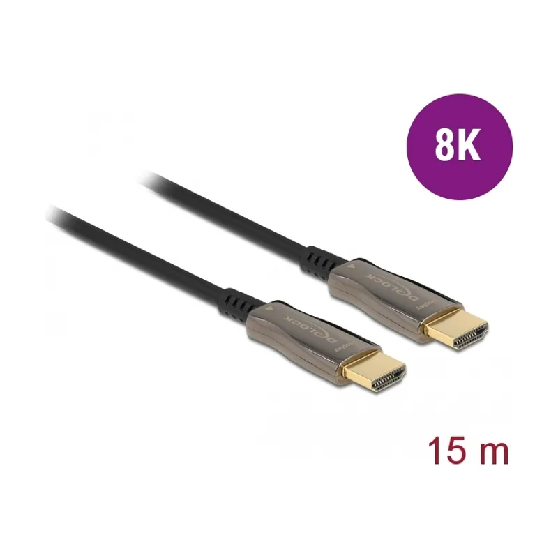 Delock Cable óptico activo HDMI 8K 60 Hz 15 m