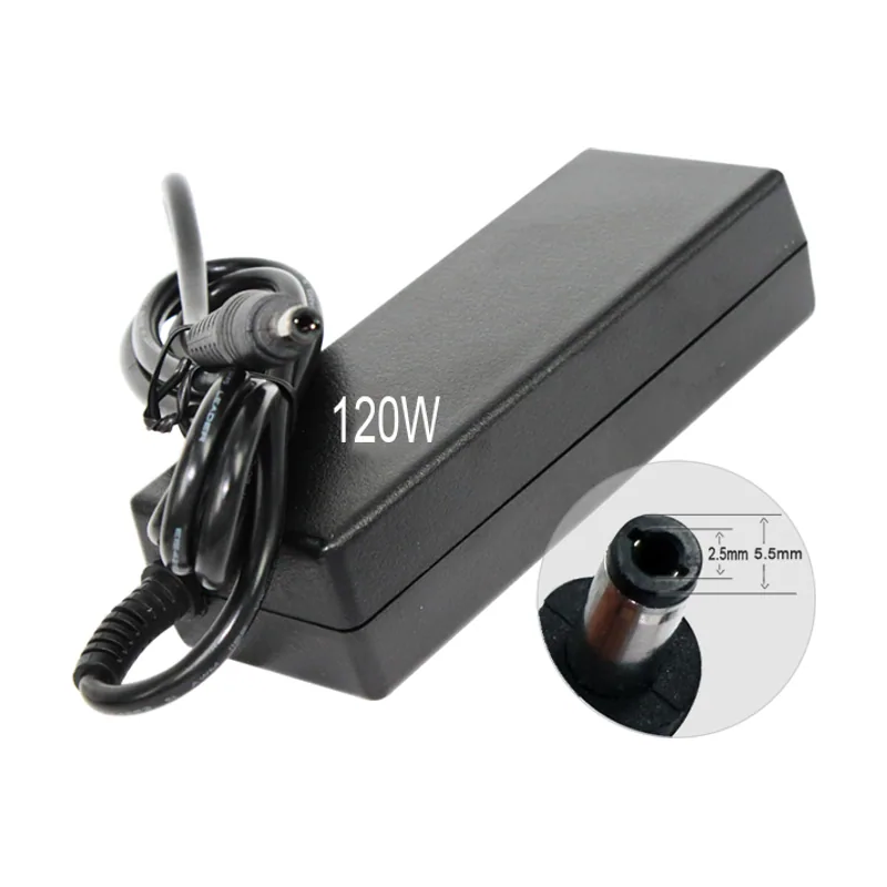 Dayma Cargador compatible para portátil hp/compaq 120w 18.5v 6.5a 5,5 mm x 2,5 mm