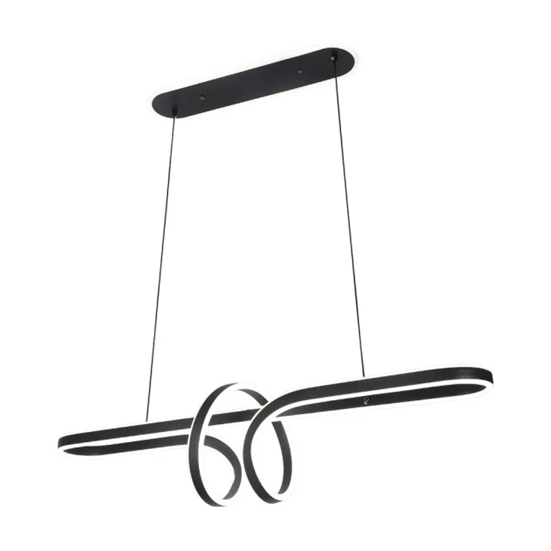 Abrila Colgante nantes negro 122w 3000-4000-6000k regx100 x25cm 9760lm c/remoto y reg.intensidad