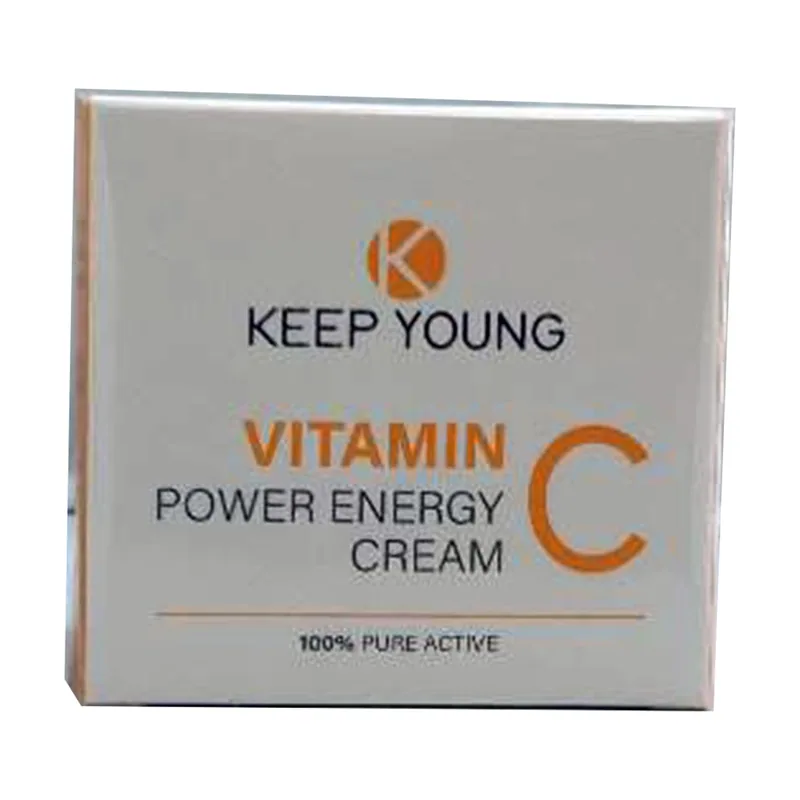Keep Young Vitamin-C Crema Power Energy para uso profesional para mejorar el rendimiento en cada uso con medida o especificación 50M
