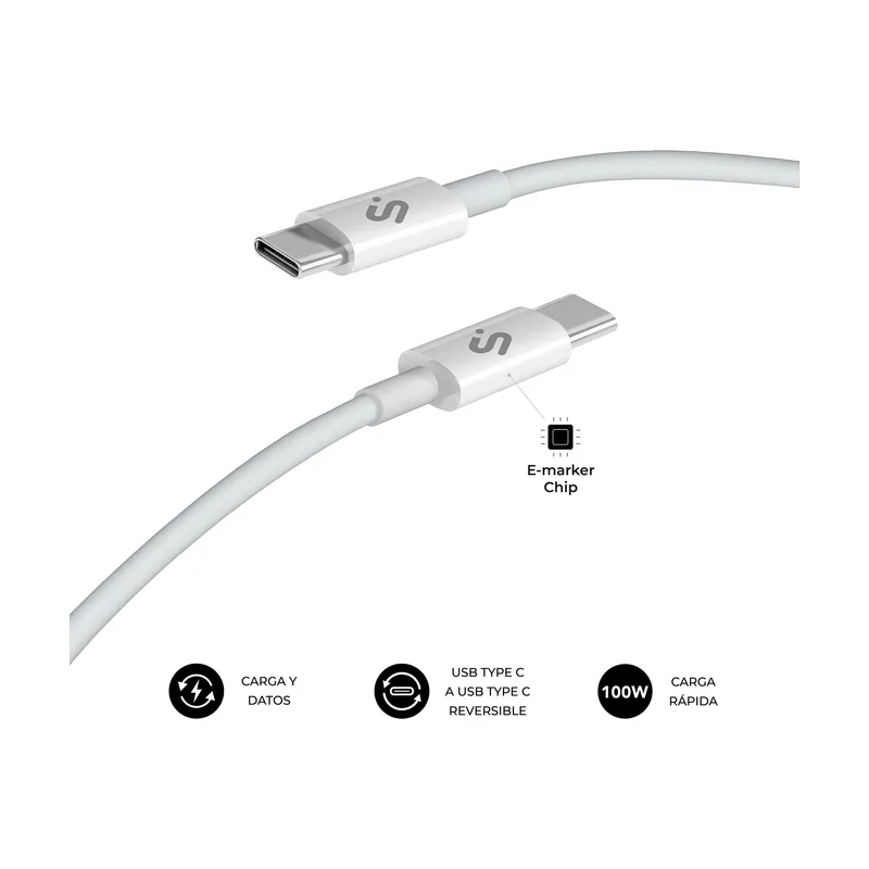 Subblim Cable USB-C a USB-C 100W