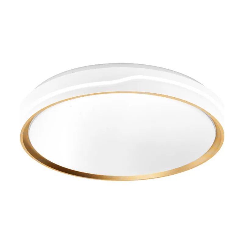 Abrila Plafón Anuar Blanco/Haya LED 60W 3000-4200-6500K 5400lm Ø50x50x7,5cm con Mando y Memoria