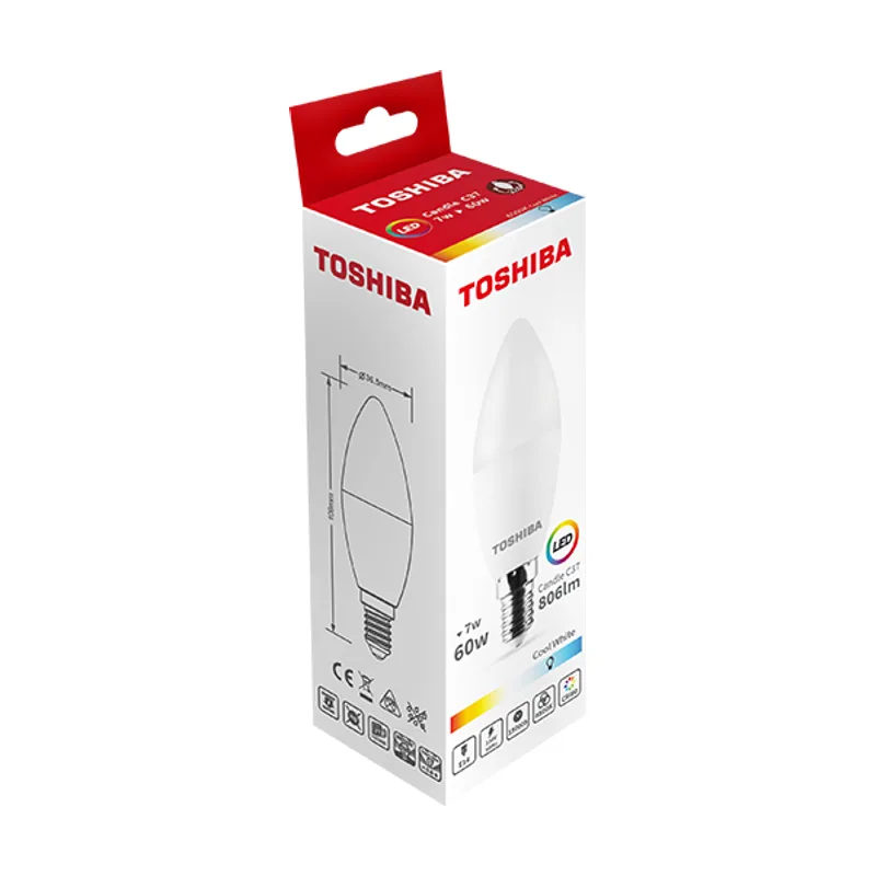 Bombilla led c37 e27