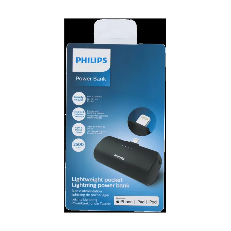 Philips Powerbank 2500mah directo conector lightning